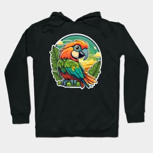 parrot perched on a branch Hoodie